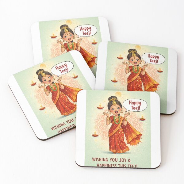 Item preview, Teej Festival Celebration with Woman in Traditional Saree and Oil Lamps designed and sold by Aryabek.