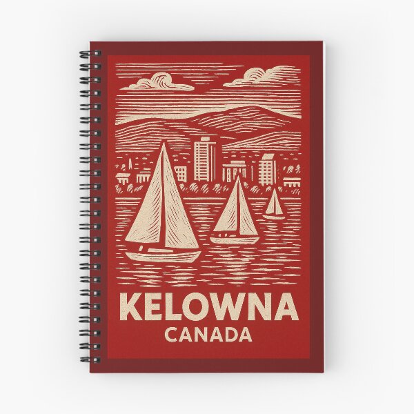 Item preview, Kelowna Canada Linocut Style  designed and sold by Thistle-TShop.
