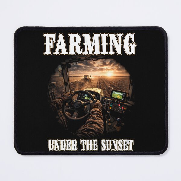 Item preview, FARMING UNDER THE SUNSET farmer farmers farm ranch harvest tractor  designed and sold by Jt41.