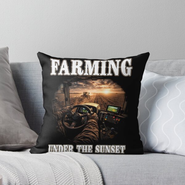 Item preview, FARMING UNDER THE SUNSET farmer farmers farm ranch harvest tractor  designed and sold by Jt41.
