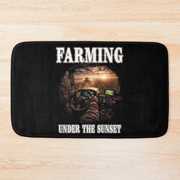 Item preview, FARMING UNDER THE SUNSET farmer farmers farm ranch harvest tractor  designed and sold by Jt41.