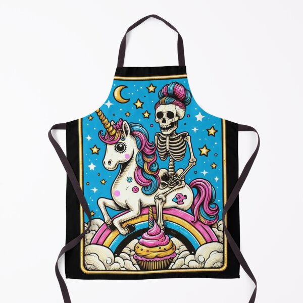 Item preview, Cute Skeleton Riding Unicorn – Dark Kawaii Fantasy Rainbow Art designed and sold by Dominik1994.