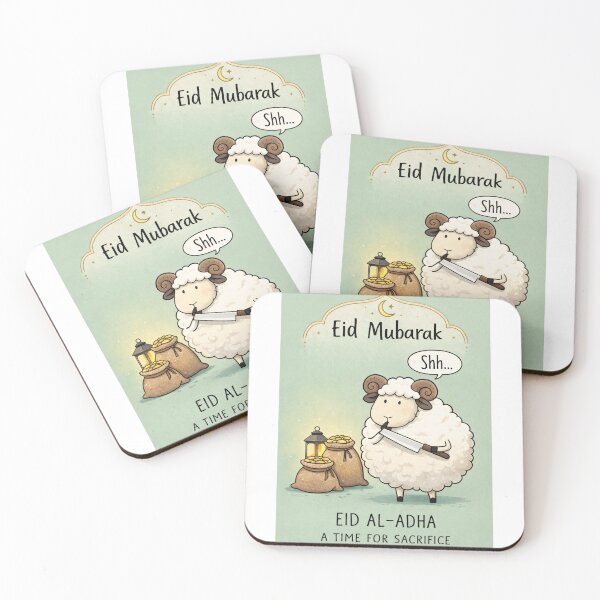 Item preview, Eid al-Adha Celebration with Ram, Crescent Moon, and Lantern designed and sold by Aryabek.