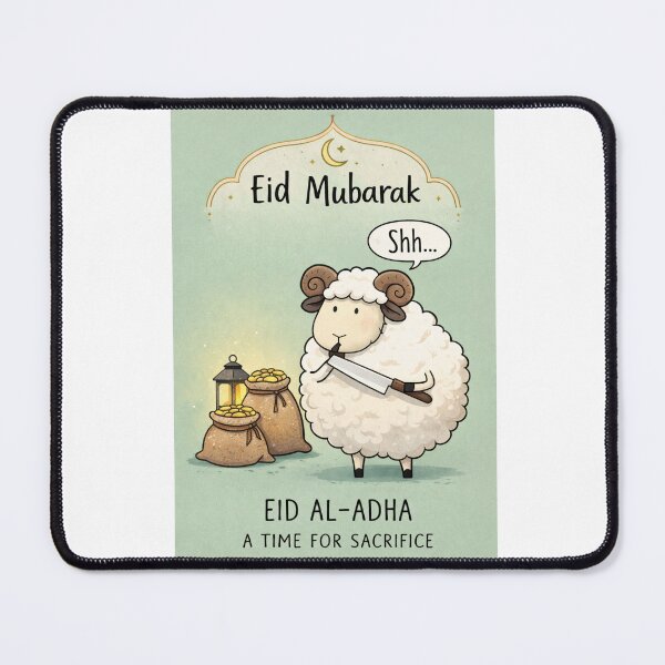 Item preview, Eid al-Adha Celebration with Ram, Crescent Moon, and Lantern designed and sold by Aryabek.