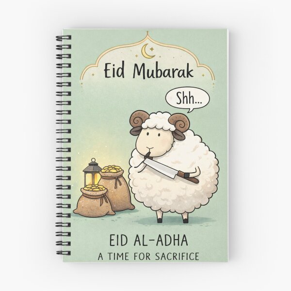 Item preview, Eid al-Adha Celebration with Ram, Crescent Moon, and Lantern designed and sold by Aryabek.