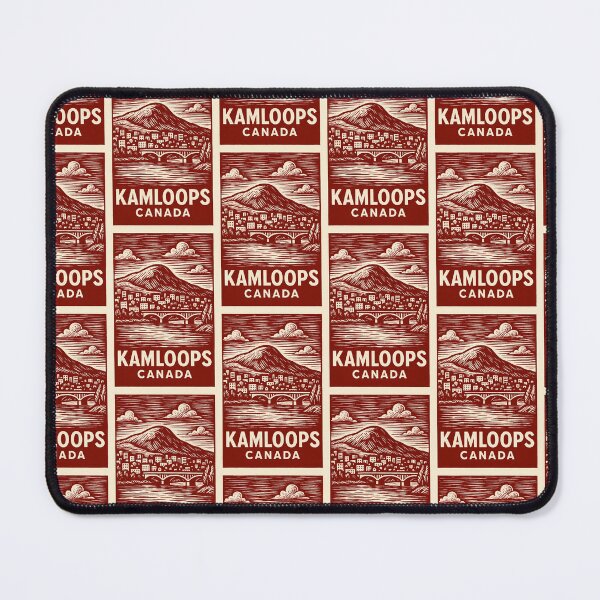 Item preview, Kamloops Canada Linocut Style  designed and sold by Thistle-TShop.