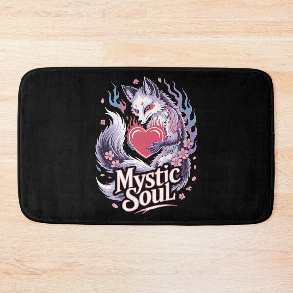 Item preview, Mystic Soul - White Kitsune Fox Flaming Heart Valentine Spirit designed and sold by DarylWelsh2024.