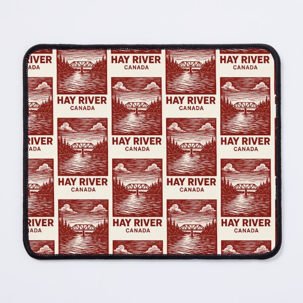 Item preview, Hay River Canada Linocut Style designed and sold by Thistle-TShop.