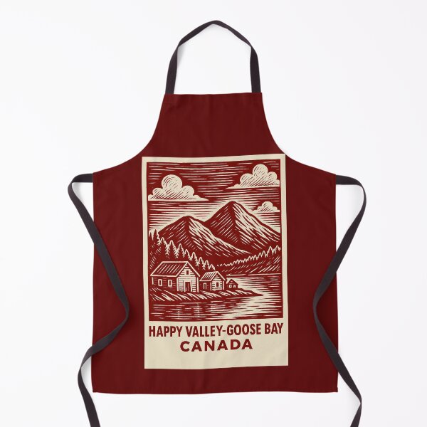 Item preview, Happy Valley-Goose Bay Canada Linocut Style designed and sold by Thistle-TShop.