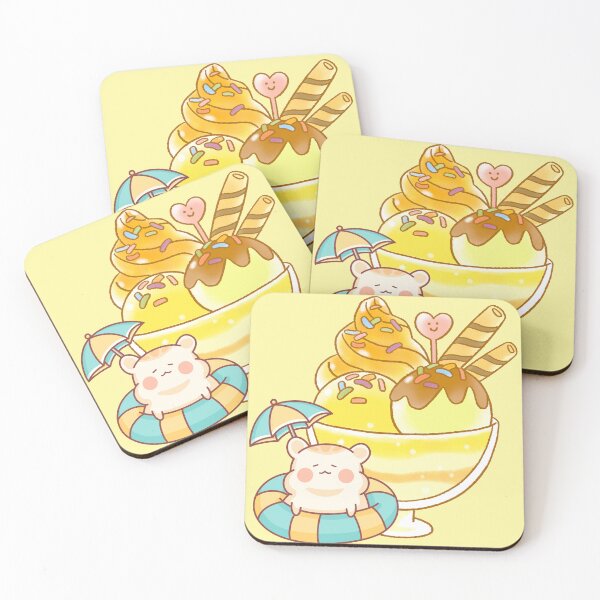Item preview, Kawaii Hamster Giant Sundae - Summer Ice Cream & Vacation designed and sold by Kanniax.