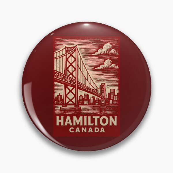Item preview, Hamilton Canada Linocut Style  designed and sold by Thistle-TShop.
