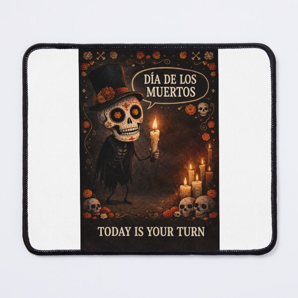 Item preview, Día de los Muertos Celebration with Skeleton, Candle, and Marigold Flowers designed and sold by Places On Earth.