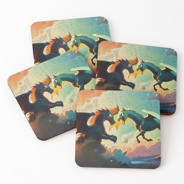 Item preview, Dragon vs Pegasus - Fantasy Art designed and sold by NaturePrints.