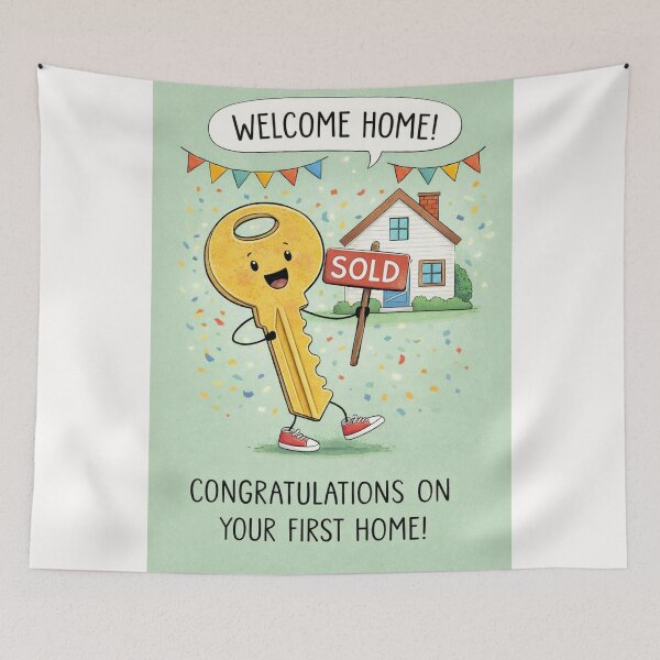 Item preview, Homeownership Celebration with Key, House, and Sold Sign designed and sold by Places On Earth.
