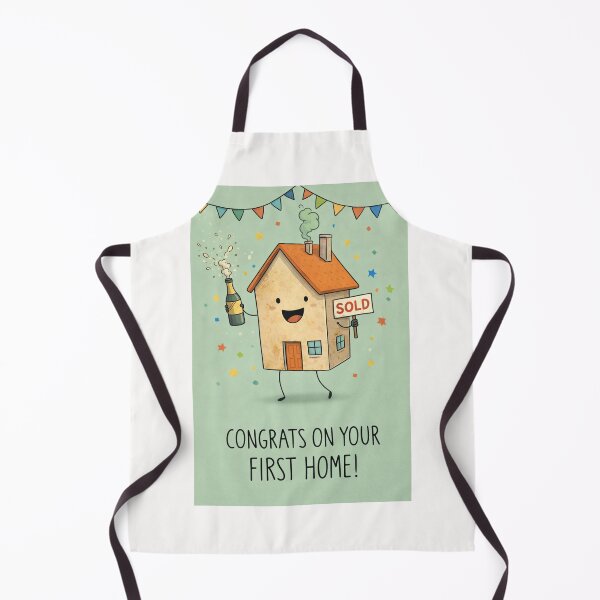 Item preview, First Home Celebration with House, Champagne, and Confetti designed and sold by Places On Earth.