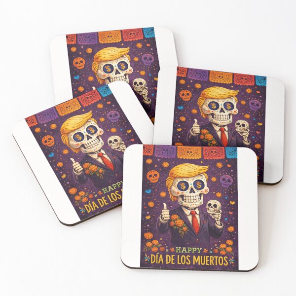 Item preview, Día de los Muertos Skeleton with Marigold Garland and Colorful Banner designed and sold by Places On Earth.