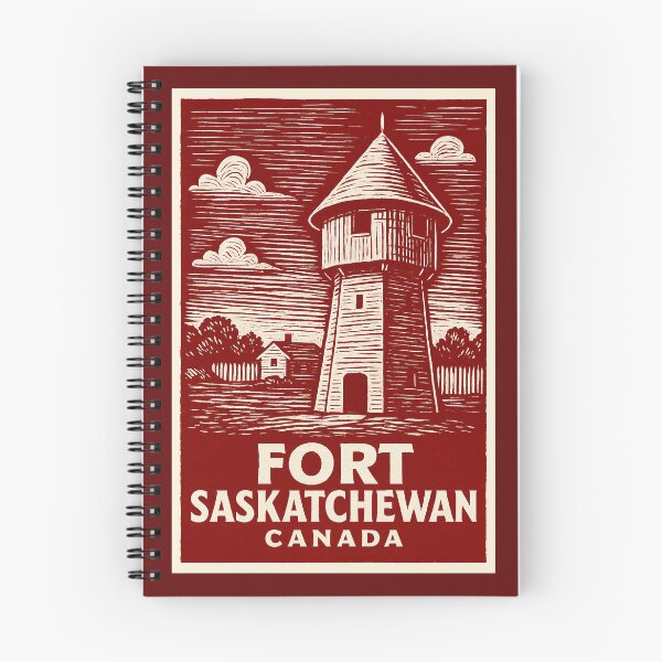 Item preview, Fort Saskatchewan Canada Linocut Style  designed and sold by Thistle-TShop.