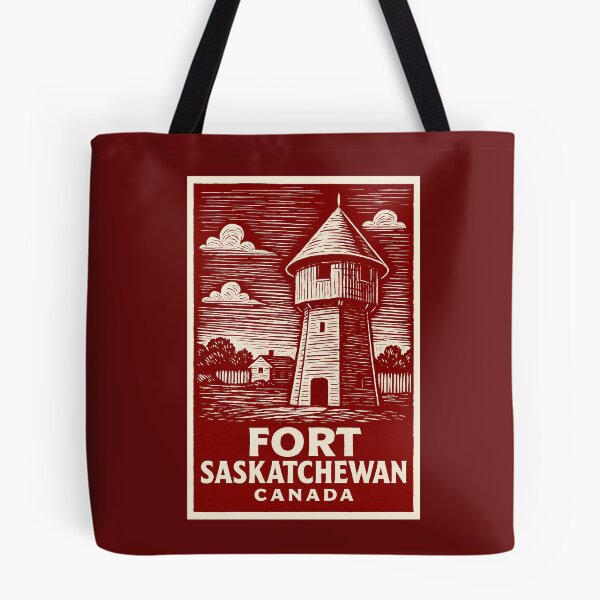 Item preview, Fort Saskatchewan Canada Linocut Style  designed and sold by Thistle-TShop.