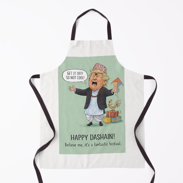 Item preview, Funny Dashain Festival Illustration with Traditional Nepali Dress, Kite, and Chicken designed and sold by Places On Earth.