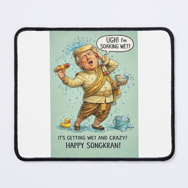 Item preview, Humorous Songkran Festival Thailand with Traditional Thai Costume and Water Splash designed and sold by Places On Earth.