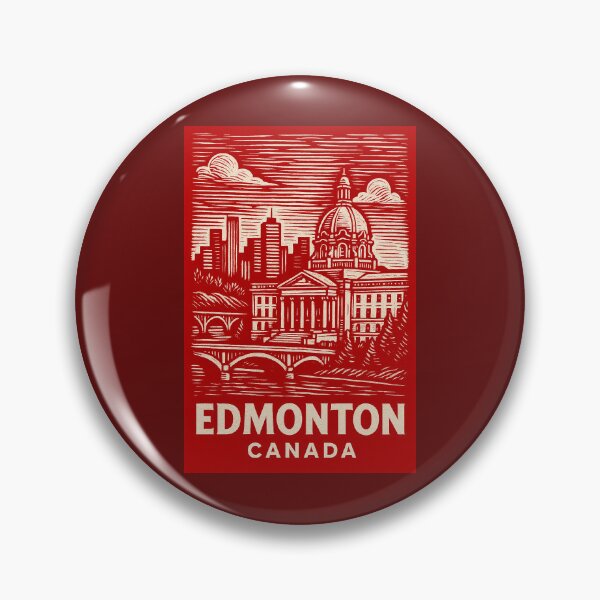 Item preview, Edmonton Canada Linocut Style  designed and sold by Thistle-TShop.