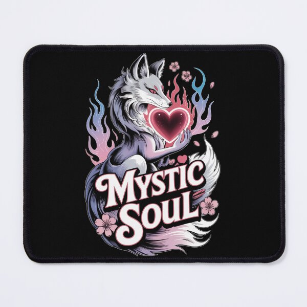 Item preview, Mystic Soul - Silver Kitsune Fox Glowing Heart Valentine Magic designed and sold by DarylWelsh2024.