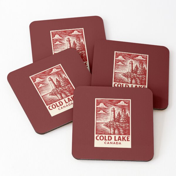Item preview, Cold Lake Canada Linocut Style  designed and sold by Thistle-TShop.