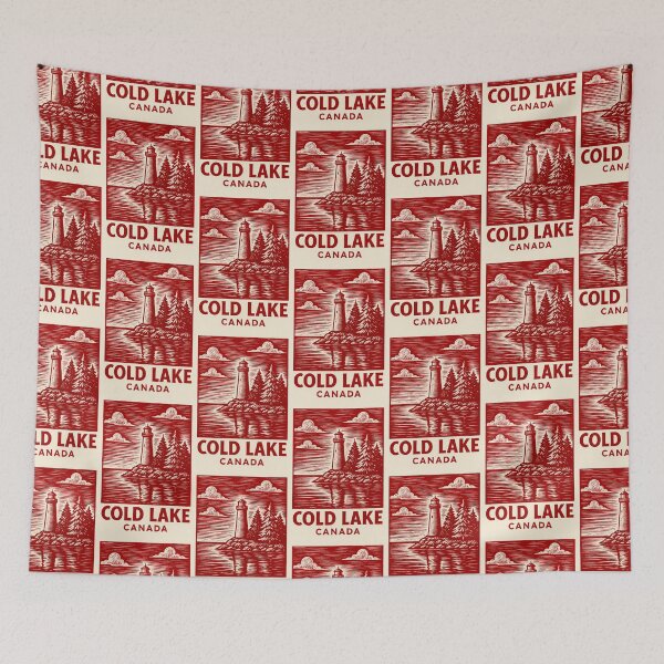 Item preview, Cold Lake Canada Linocut Style  designed and sold by Thistle-TShop.