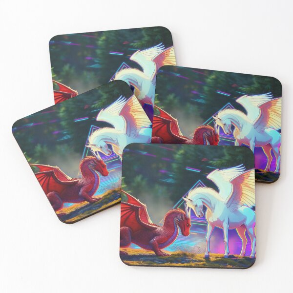 Item preview, Forest Friends - Young Dragon and Young Pegasus designed and sold by NaturePrints.