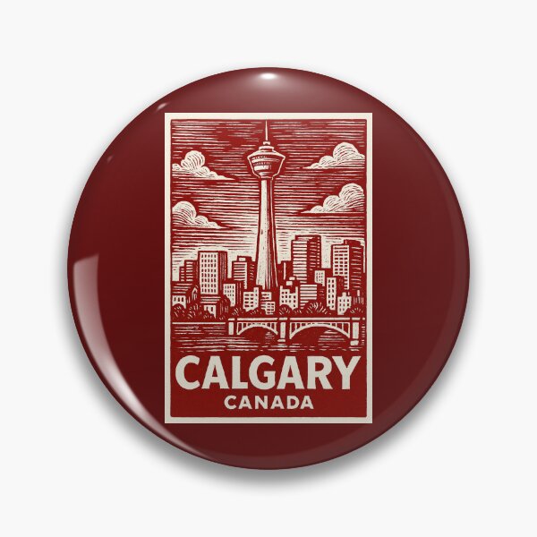 Item preview, Calgary Canada Linocut Style  designed and sold by Thistle-TShop.