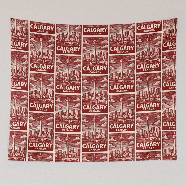 Item preview, Calgary Canada Linocut Style  designed and sold by Thistle-TShop.