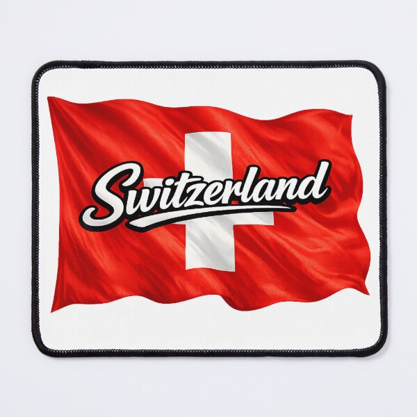Item preview, Switzerland Waving Flag Typography – Swiss National Pride Design designed and sold by GarnerSupplyCo.