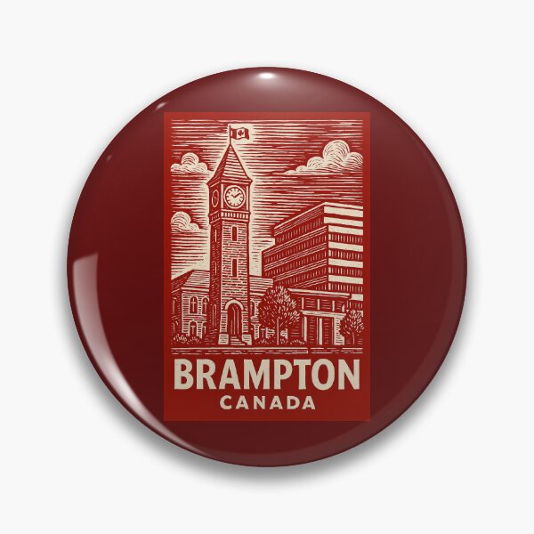Item preview, Brampton Canada Linocut Style  designed and sold by Thistle-TShop.