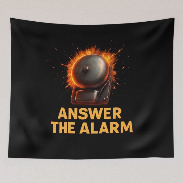 Item preview, Answer the Alarm - Explosive Firefighter Emergency Graphic designed and sold by MKreative Studio.