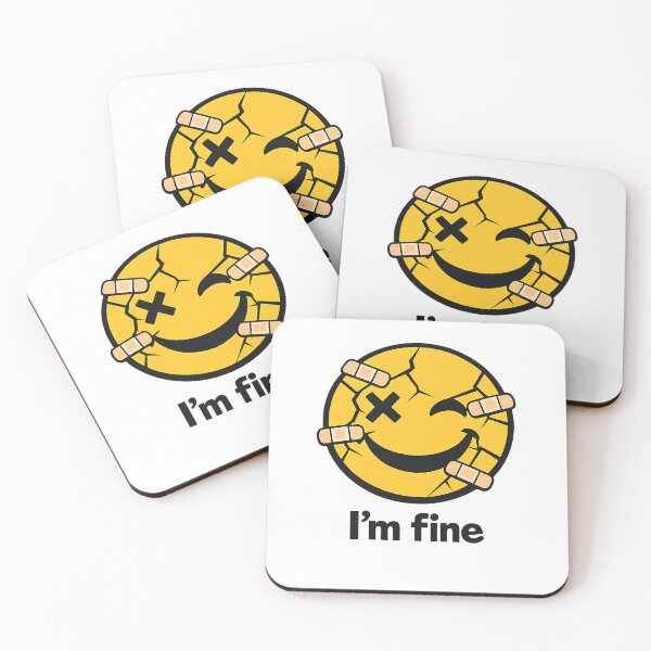 Item preview, I’m Fine – Broken Smiley Funny Mental Health designed and sold by MirAgency.