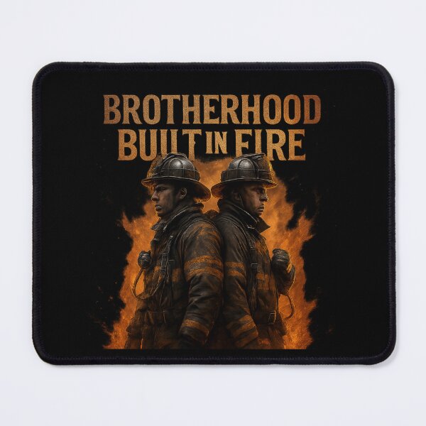 Item preview, Brotherhood Built in Fire - Heroic Firefighter Artwork designed and sold by MKreative Studio.