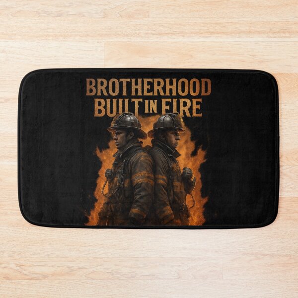 Item preview, Brotherhood Built in Fire - Heroic Firefighter Artwork designed and sold by MKreative Studio.