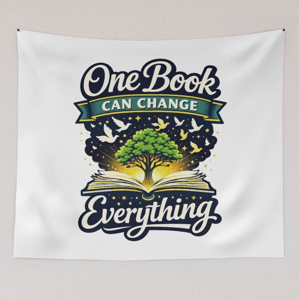 Item preview, One Book Can Change Everything – Inspirational Reading Quote | Book Lover Graphic Tee & Gifts designed and sold by Teetreasure2.
