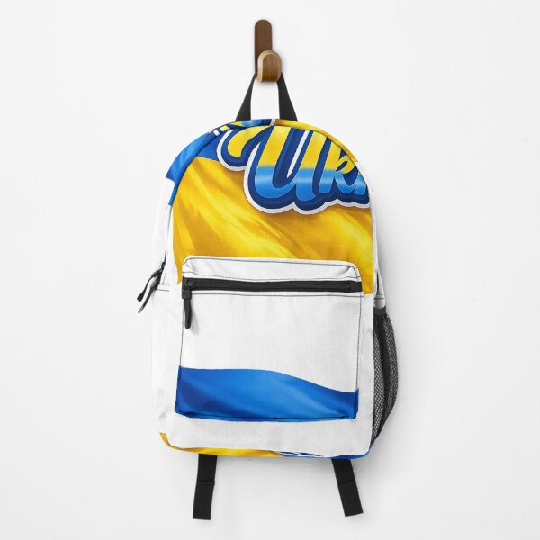 Aperçu de l'œuvre Typographie du drapeau ukrainien flottant – Design de fierté nationale ukrainienne créée et vendue par GarnerSupplyCo.