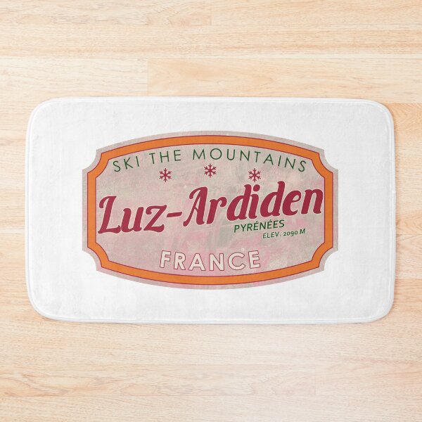 Item preview, Luz-Ardiden, France, Pyrénées, Ski, textured skiing badge designed and sold by Wanderful-roads.