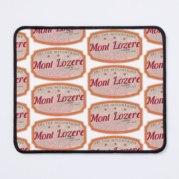 Item preview, Mont Lozère, France, Lozère, Vosges, Ski, textured skiing badge designed and sold by Wanderful-roads.