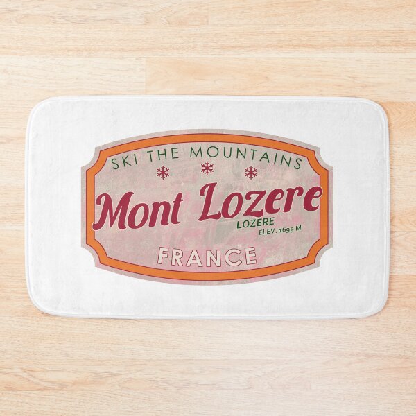 Item preview, Mont Lozère, France, Lozère, Vosges, Ski, textured skiing badge designed and sold by Wanderful-roads.