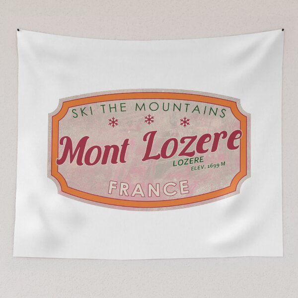 Item preview, Mont Lozère, France, Lozère, Vosges, Ski, textured skiing badge designed and sold by Wanderful-roads.