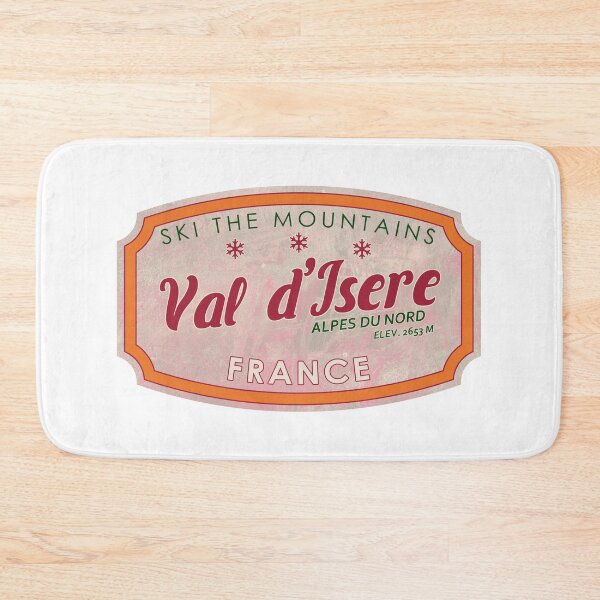 Item preview, Val d’Isère, France, Alpes du Nord, Ski, textured skiing badge designed and sold by Wanderful-roads.