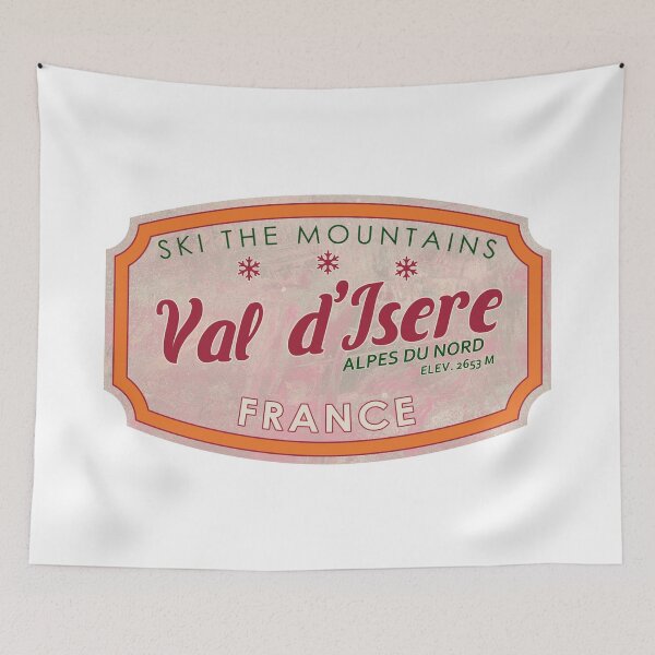 Item preview, Val d’Isère, France, Alpes du Nord, Ski, textured skiing badge designed and sold by Wanderful-roads.