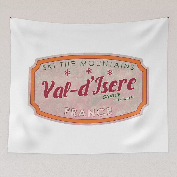 Item preview, Val-d'Isère, France, Savoie, Ski, textured skiing badge designed and sold by Wanderful-roads.