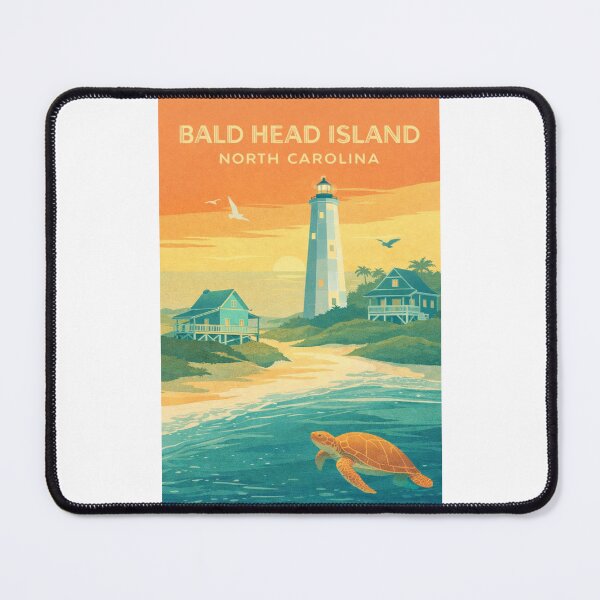 Item preview, Bald Head Island Sunset, Old Baldy and Cape Fear River designed and sold by Places On Earth.