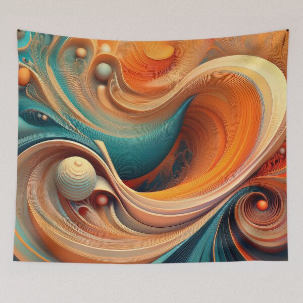 Item preview, Colorful Wallcovering Tapestry, duvet cover, throw blanket, shower curtain designed and sold by CharlottePlaceArt.