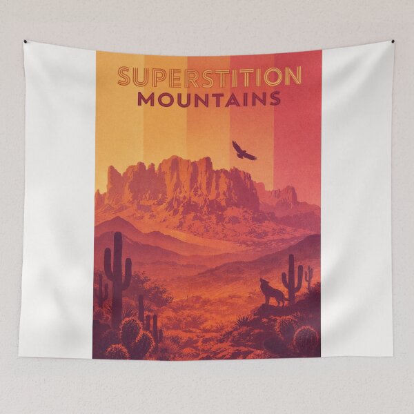 Item preview, Superstition Mountains at Dusk, Lost Dutchman Region designed and sold by Places On Earth.