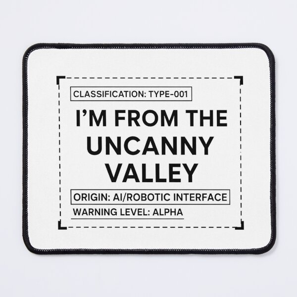 Item preview, I’m From the Uncanny Valley – AI Classified Tech Typography Design designed and sold by inaveed.